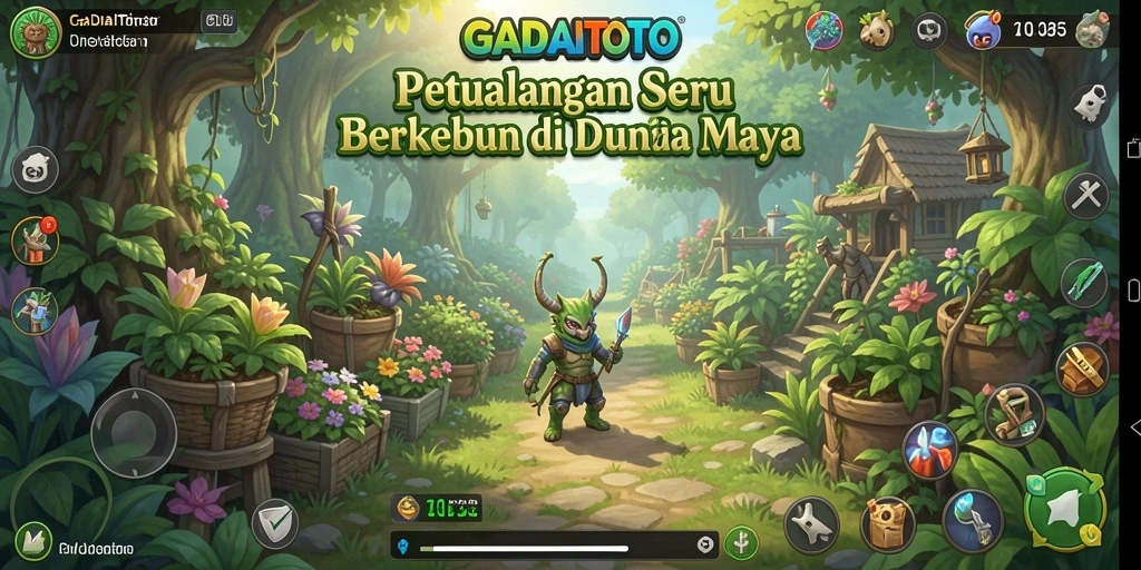 Tampilan gameplay seru GADAITOTO dengan ladang yang subur.