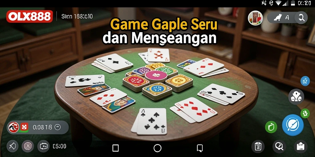 Tampilan gameplay seru dari game Gaple OLX888.
