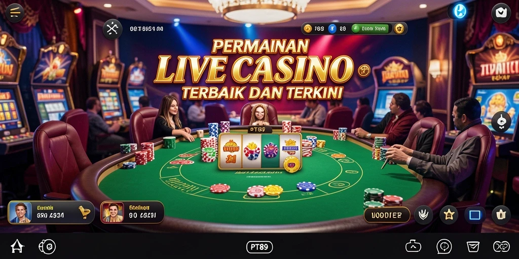 Tampilan suasana permainan Live Casino yang mendebarkan.