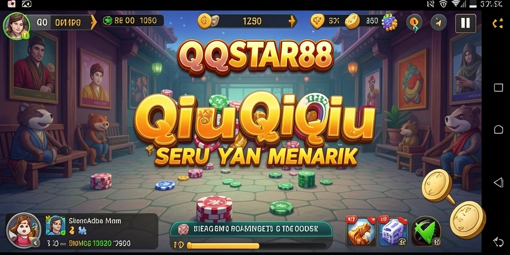 Screenshot QQSTAR88 menampilkan gameplay seru QiuQiu.