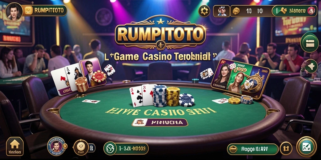 Gambaran gameplay RUMPITOTO Live Casino yang seru dan interaktif.