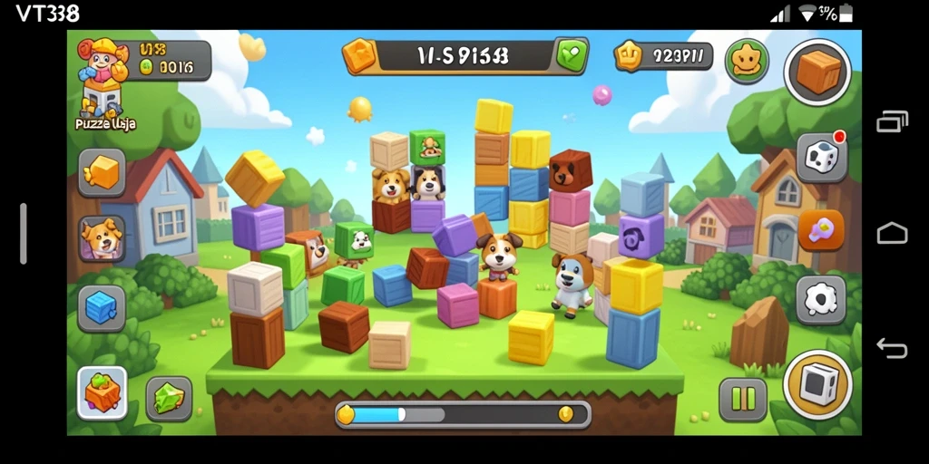 Tampilan gameplay menarik dari VT38 dengan teka-teki menantang.